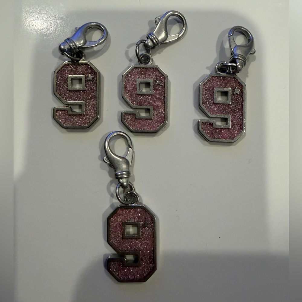 Golden Goose Number 9 Pink Charm Enamel - New- Authentic